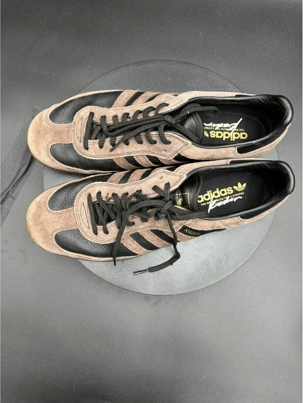 Adidas Kaiser – Gray/Black Leather & Suede – Size 12